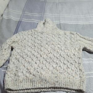 Zara Cream Knit Turtleneck Sweater